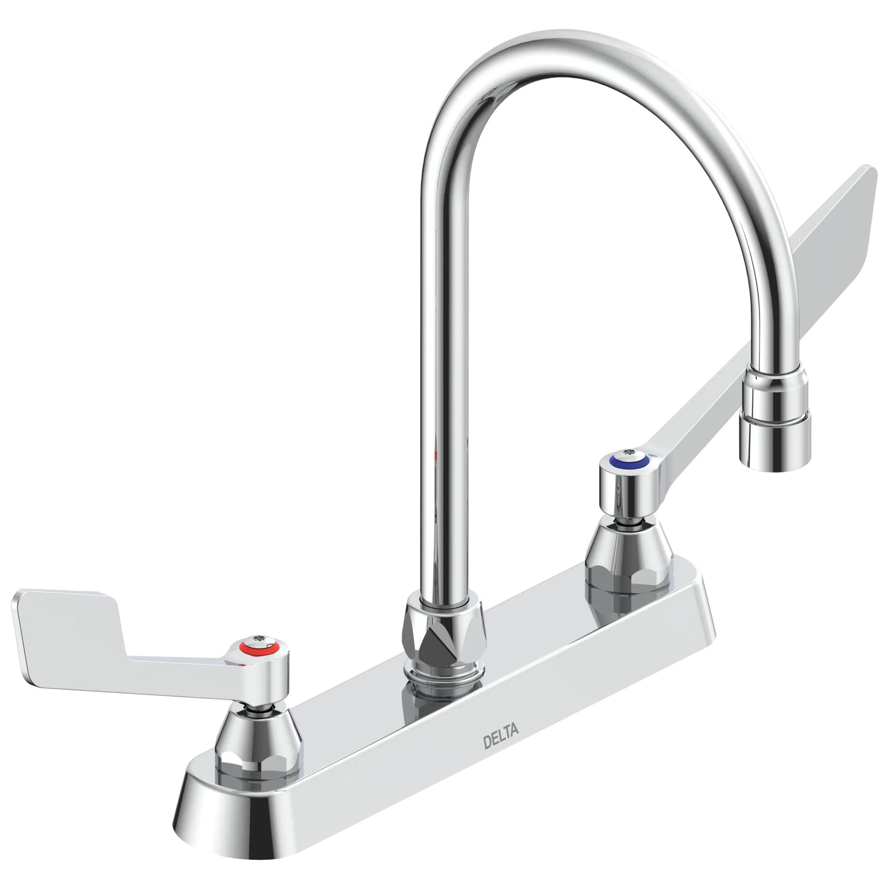 Two Handle 8 In Cast Deck-Mount Faucet