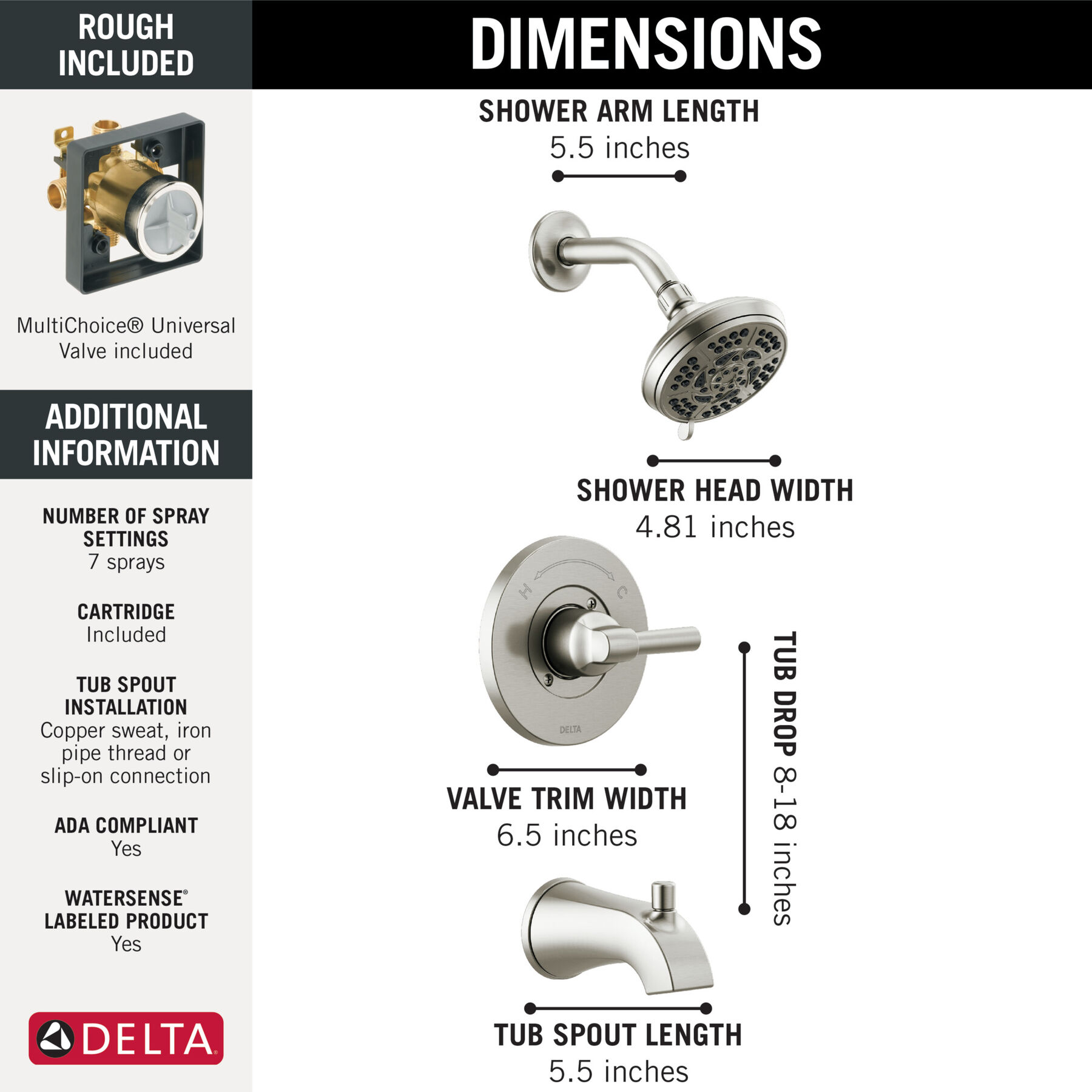 Monitor&reg; 14 Series Tub & Shower Trim