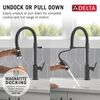 Single Handle Pull-Down Kitchen Faucet With Spring Spout