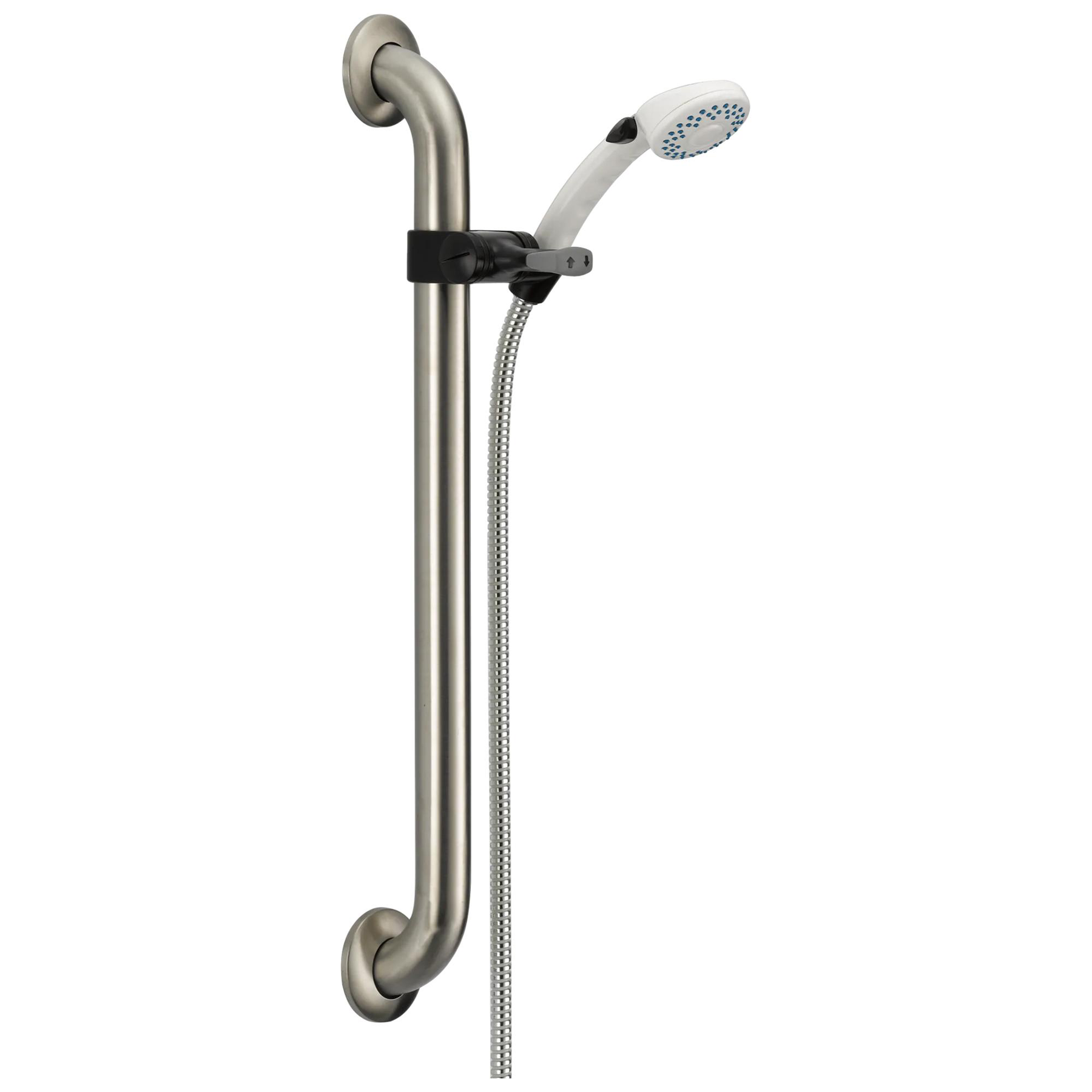 Adjustable Slide Bar / Grab Bar 2-Setting Hand Shower