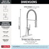 Single Handle Pull-Down Kitchen Faucet With Spring Spout
