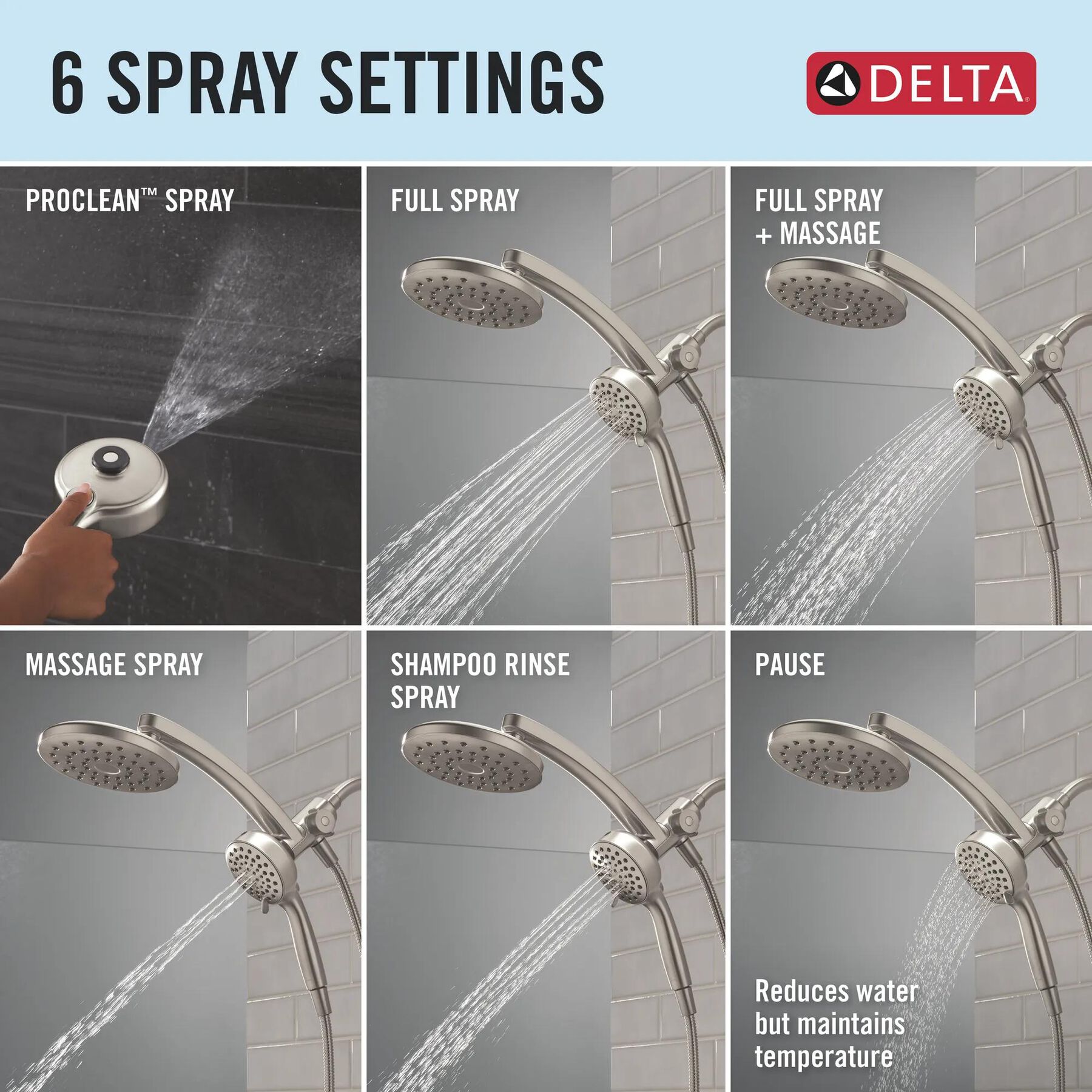 PivotPro&trade;&nbsp;3-in-1 Combination Shower