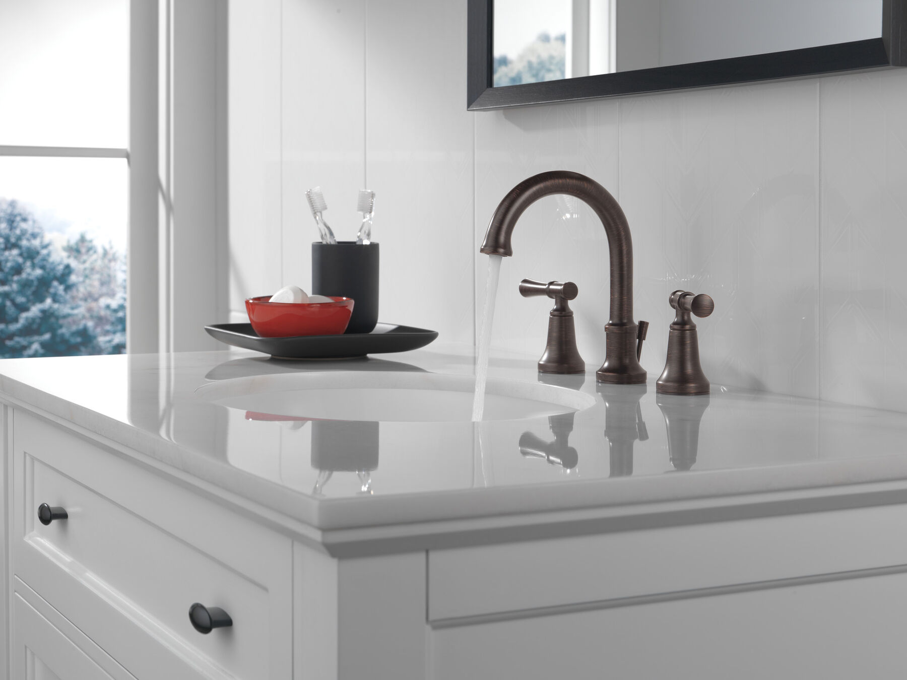 Two Handle Widespread Bathroom Faucet