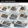 23&rdquo; Workstation Undermount&nbsp;Single Bowl&nbsp;16 Gauge Stainless Steel&nbsp;Kitchen Sink&nbsp;with&nbsp;WorkFlow&trade; Ledge and Accessories