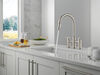 Two Handle Pull-Down Bridge Kitchen Faucet