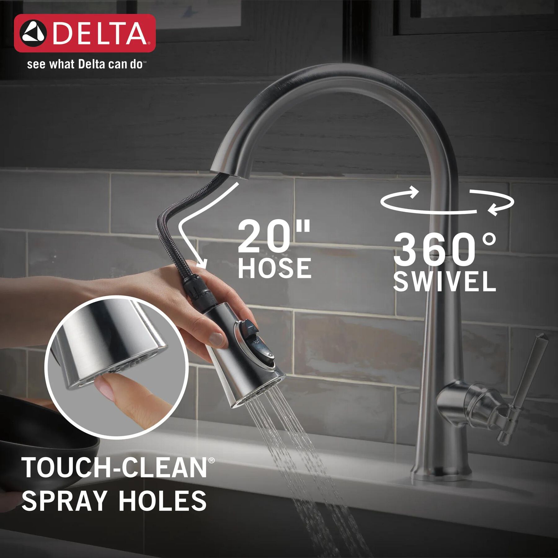 Single Handle Pull-Down Kitchen Faucet
