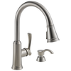 Single Handle Pull-Down Kitchen Faucet with Soap Dispenser and ShieldSpray&reg; Technology