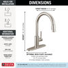Single Handle Pull-Down Kitchen Faucet&nbsp;