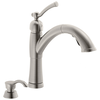 Single Handle Pull-Out Kitchen Faucet with Soap Dispenser