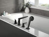 4-Hole Roman Tub Trim with Hand Shower