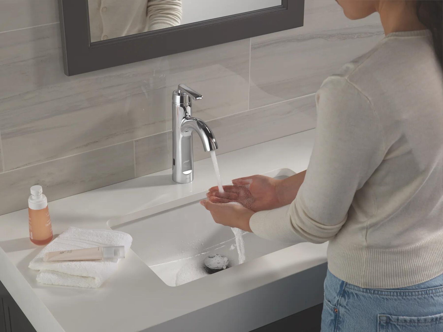 Sense2O&trade; Bathroom Faucet with Touchless Technology