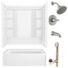 60x30 Alcove Bathtub, Wall Set, Trim and Drain Bundle - Right Drain