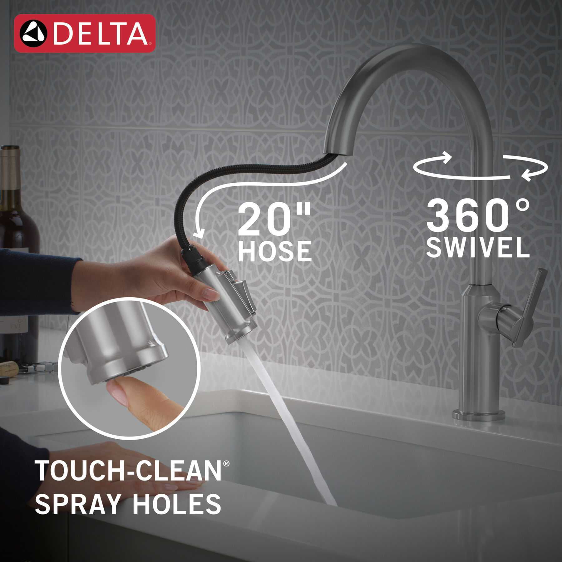 Single Handle Pull-Down Kitchen Faucet