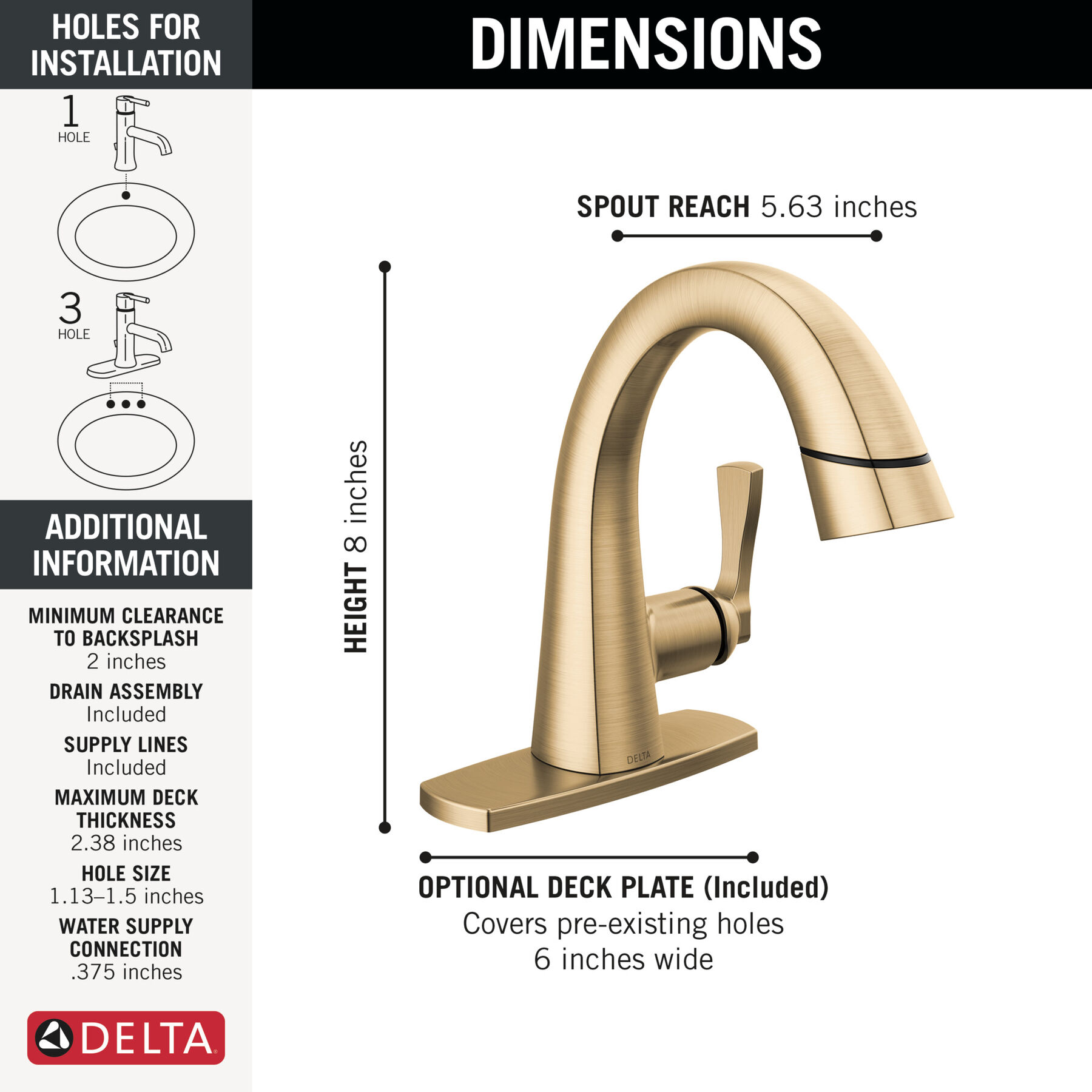 Single Handle Pull Down Bathroom Faucet