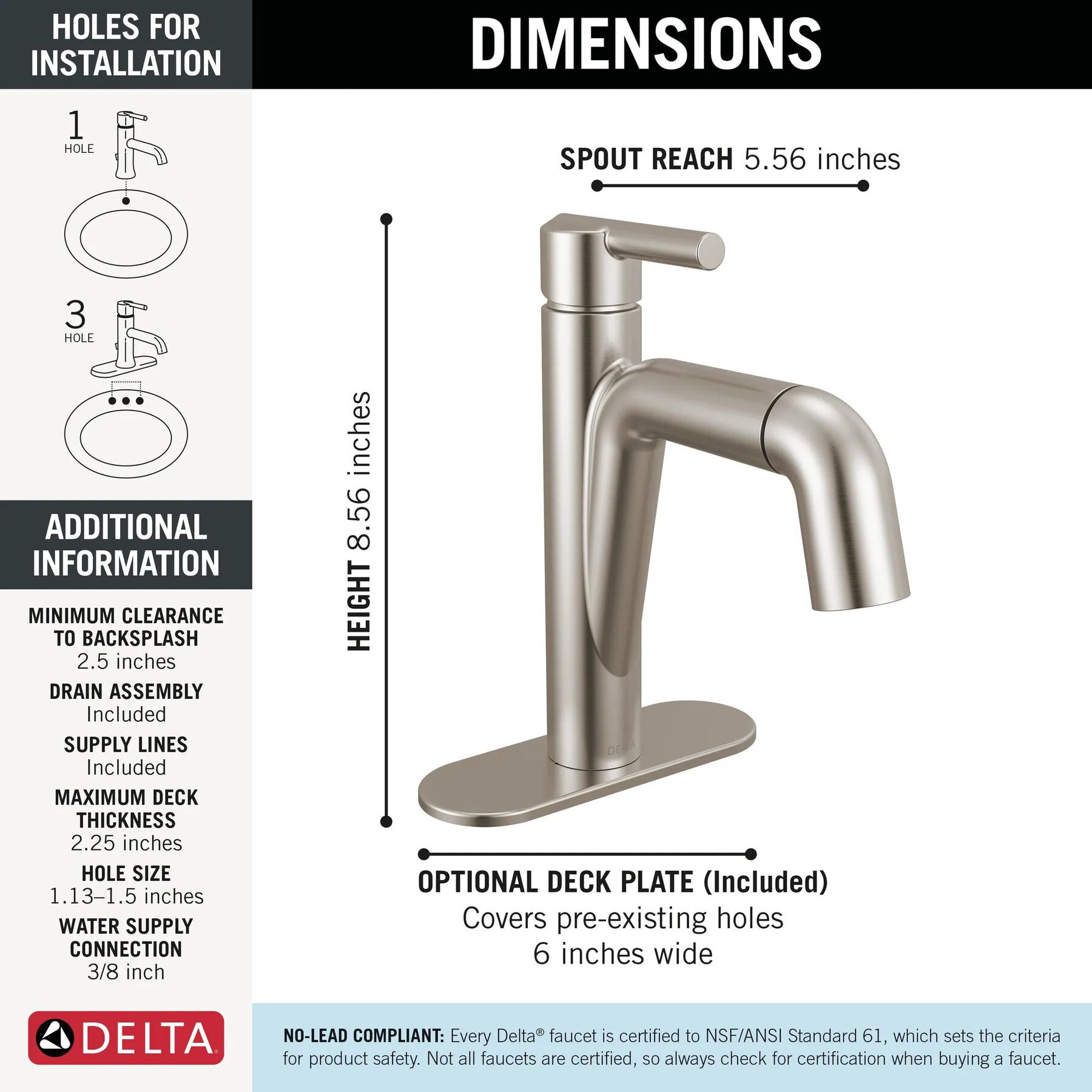 Single Handle Pull-Down Bathroom Faucet