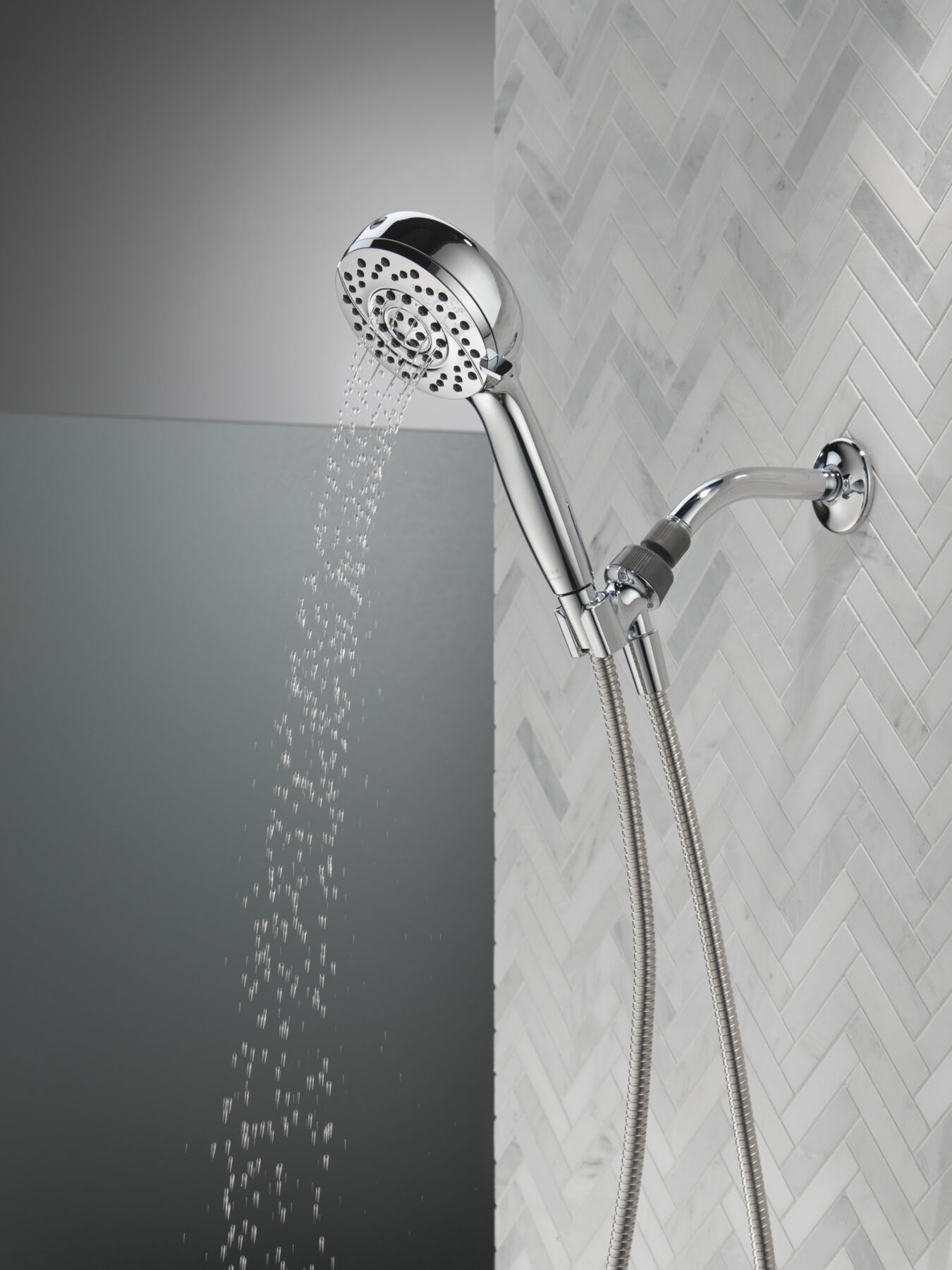 6-Setting Hand Shower with Cleaning Spray
