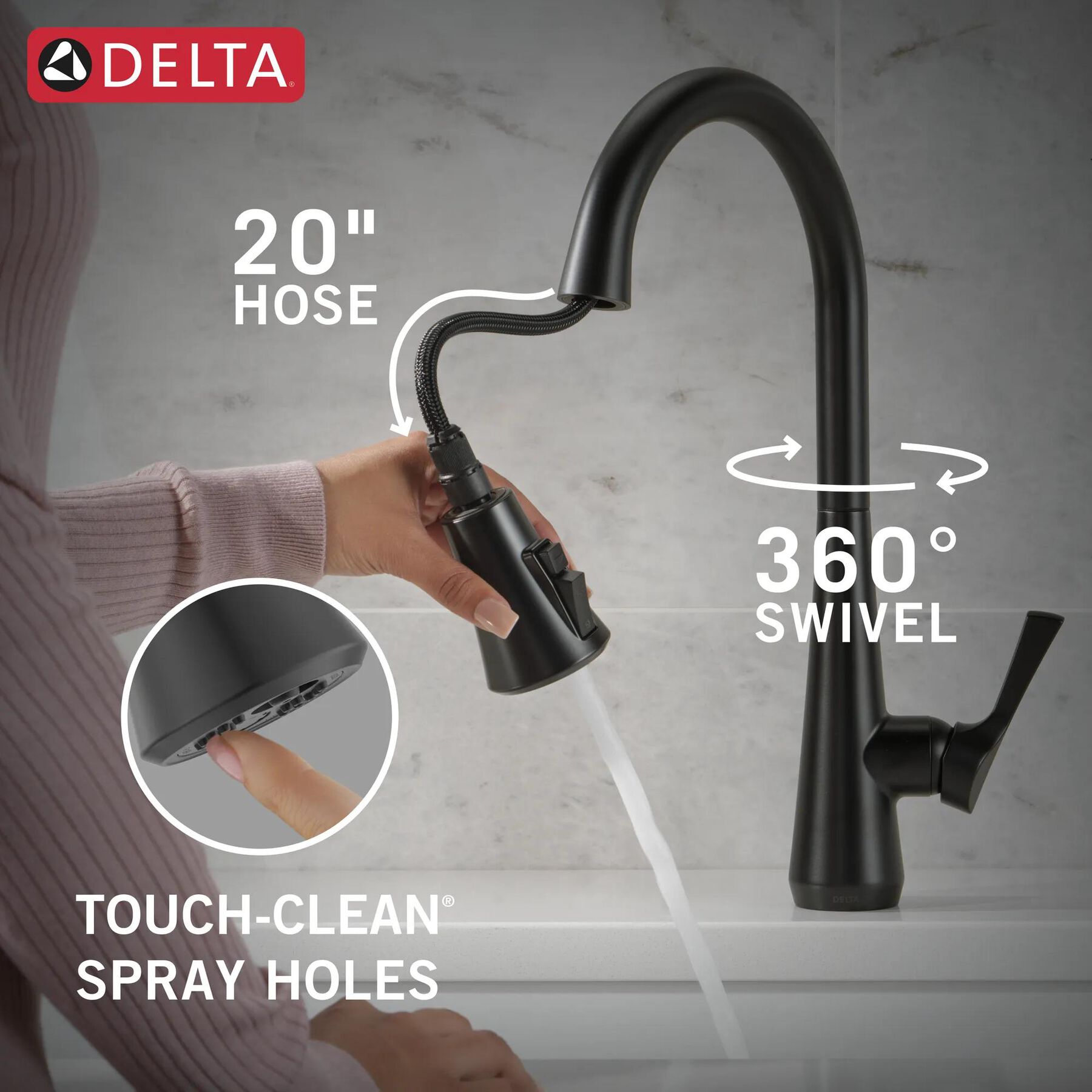 Single Handle Pull-Down Kitchen Faucet with ShieldSpray Technology