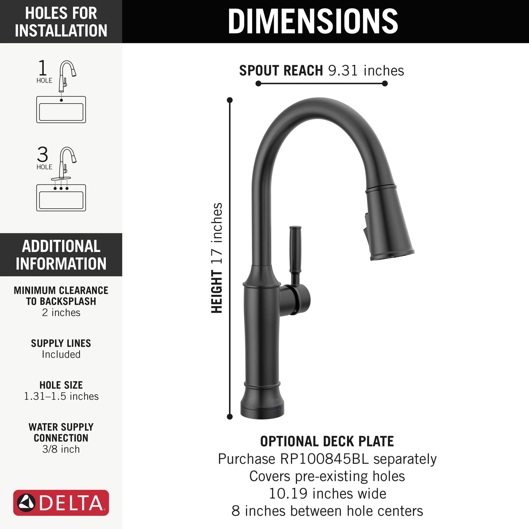 Touch<sub>2</sub>O&reg; Technology Kitchen Faucet with Touchless Technology