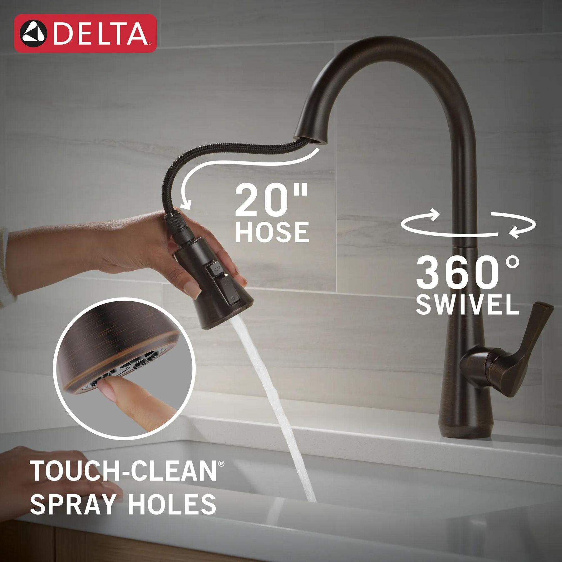 Single Handle Pull-Down Kitchen Faucet with ShieldSpray Technology