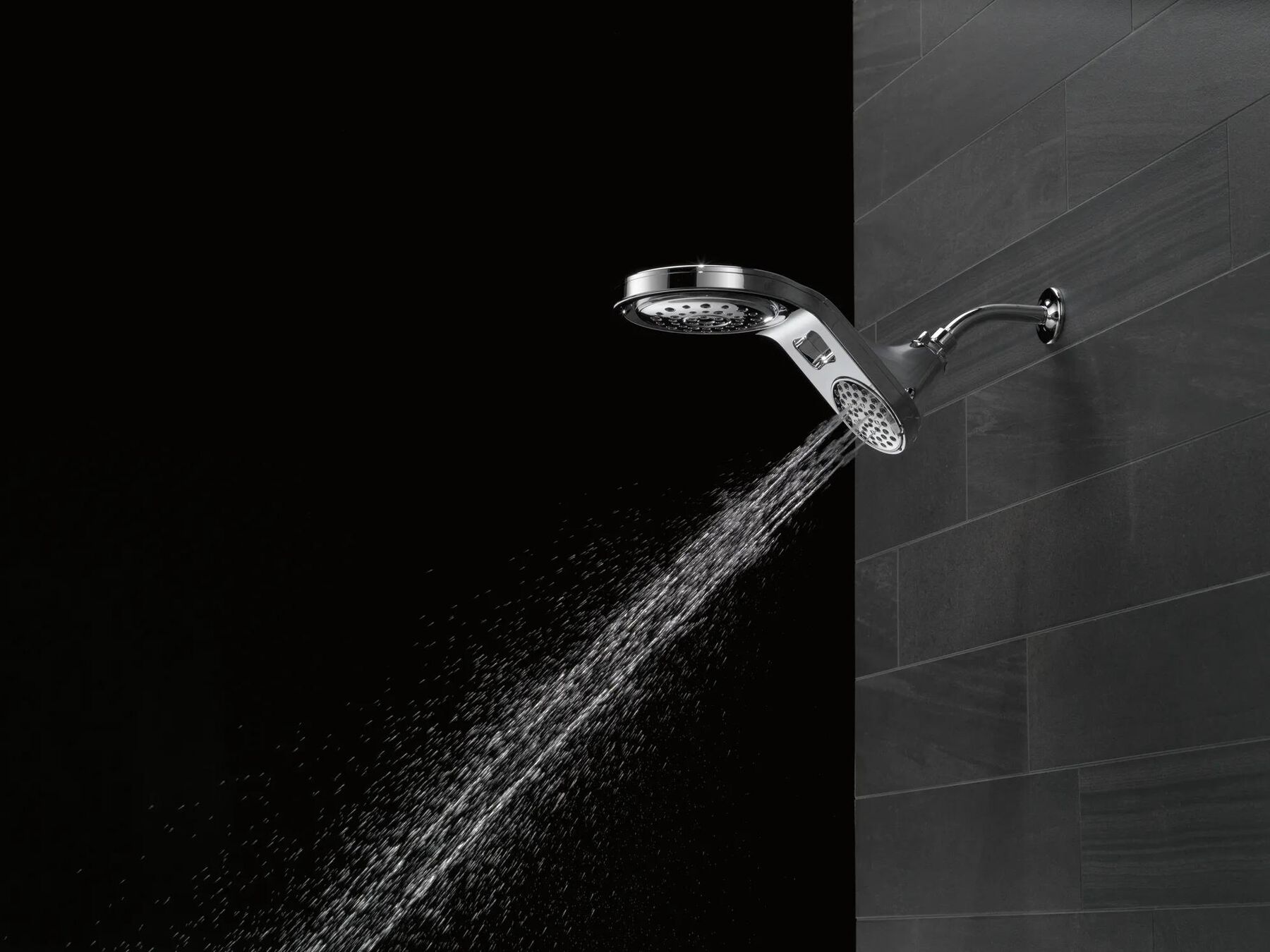 HydroRain&reg; 5-Setting Two-in-One Shower Head
