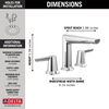 Two Handle Widespread Bathroom Faucet (Recertified)