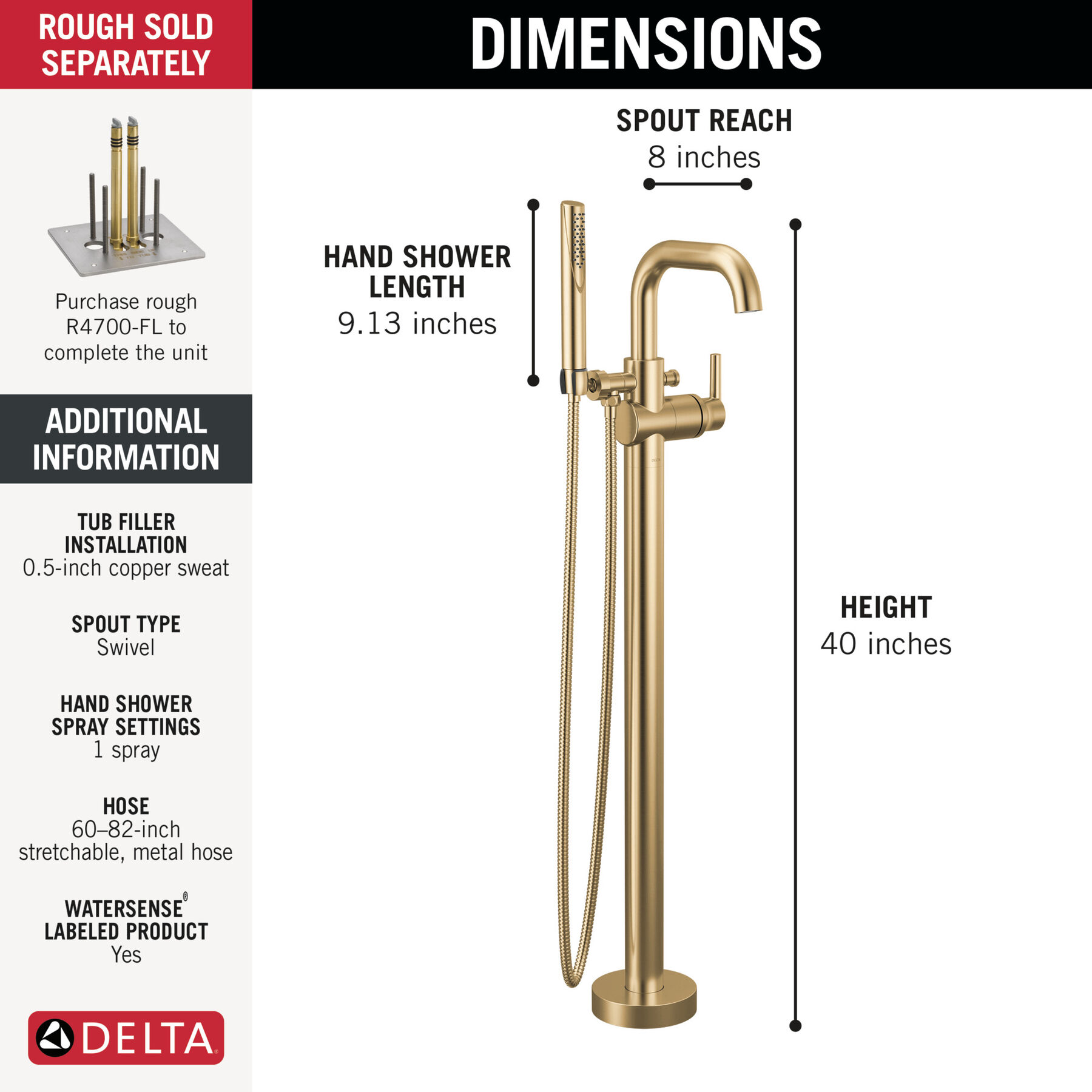Floor Mount Tub Filler