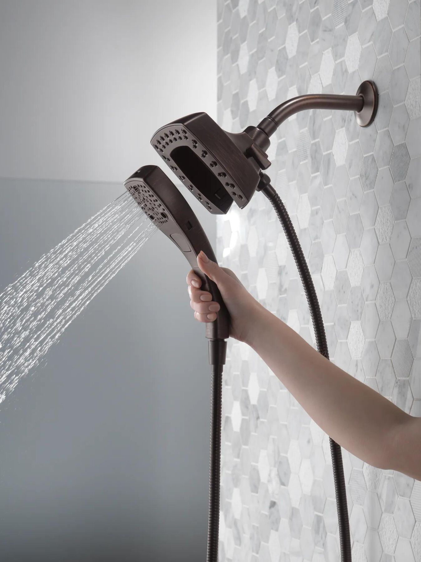 H<sub>2</sub>Okinetic&reg; In2ition&reg; 5-Setting Two-in-One Shower (Recertified)