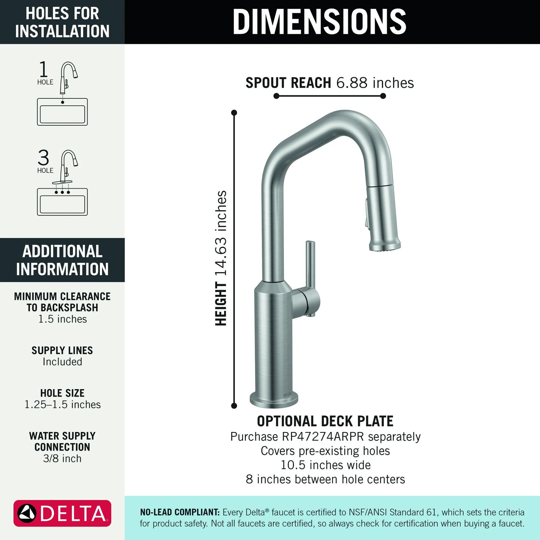 Single Handle Pull-Down Bar/Prep Faucet