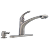 Single Handle Pull-Out Kitchen Faucet with Soap Dispenser