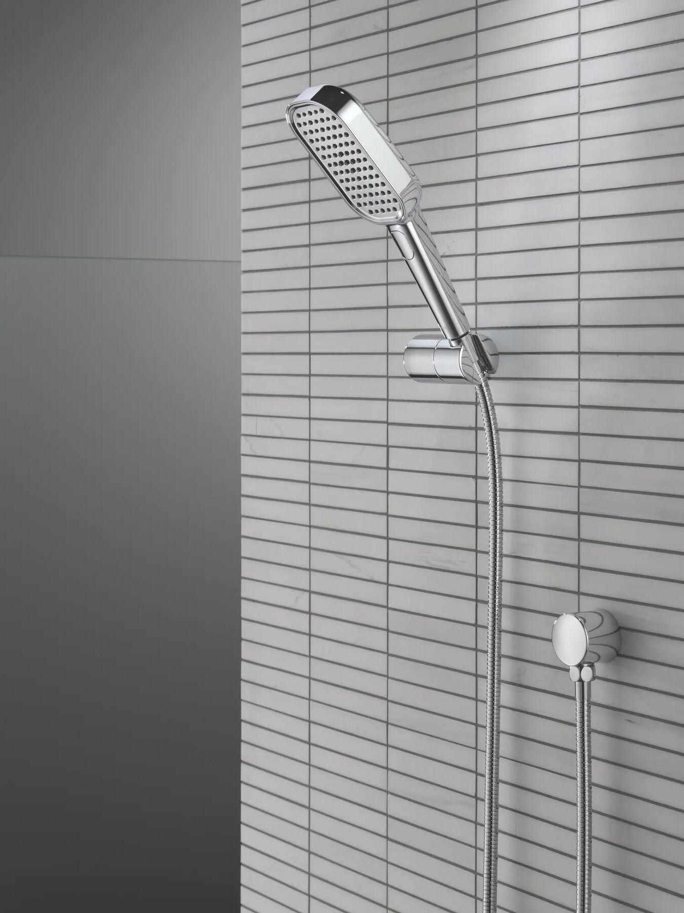 4-Setting Hand Shower with Wall Mount featuring FeatherRain&trade; Spray
