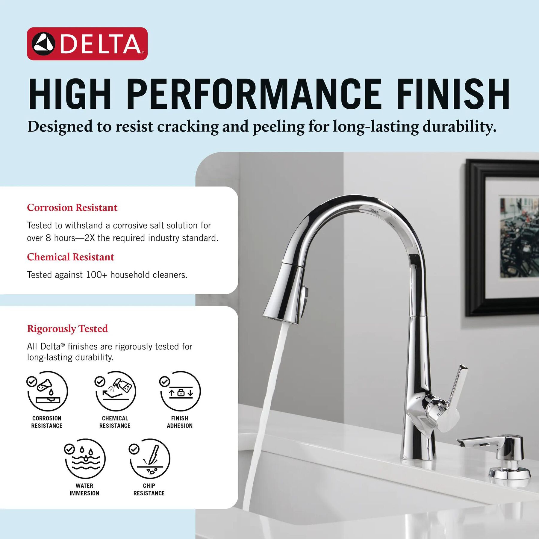 Single Handle Pull-Down Kitchen Faucet with Soap Dispenser and ShieldSpray&reg; Technology