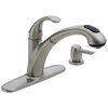 Single Handle Pull-Out Kitchen Faucet with Soap Dispenser