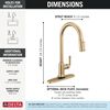 Single Handle Kitchen Pull-Down Faucet With Touchless Technology