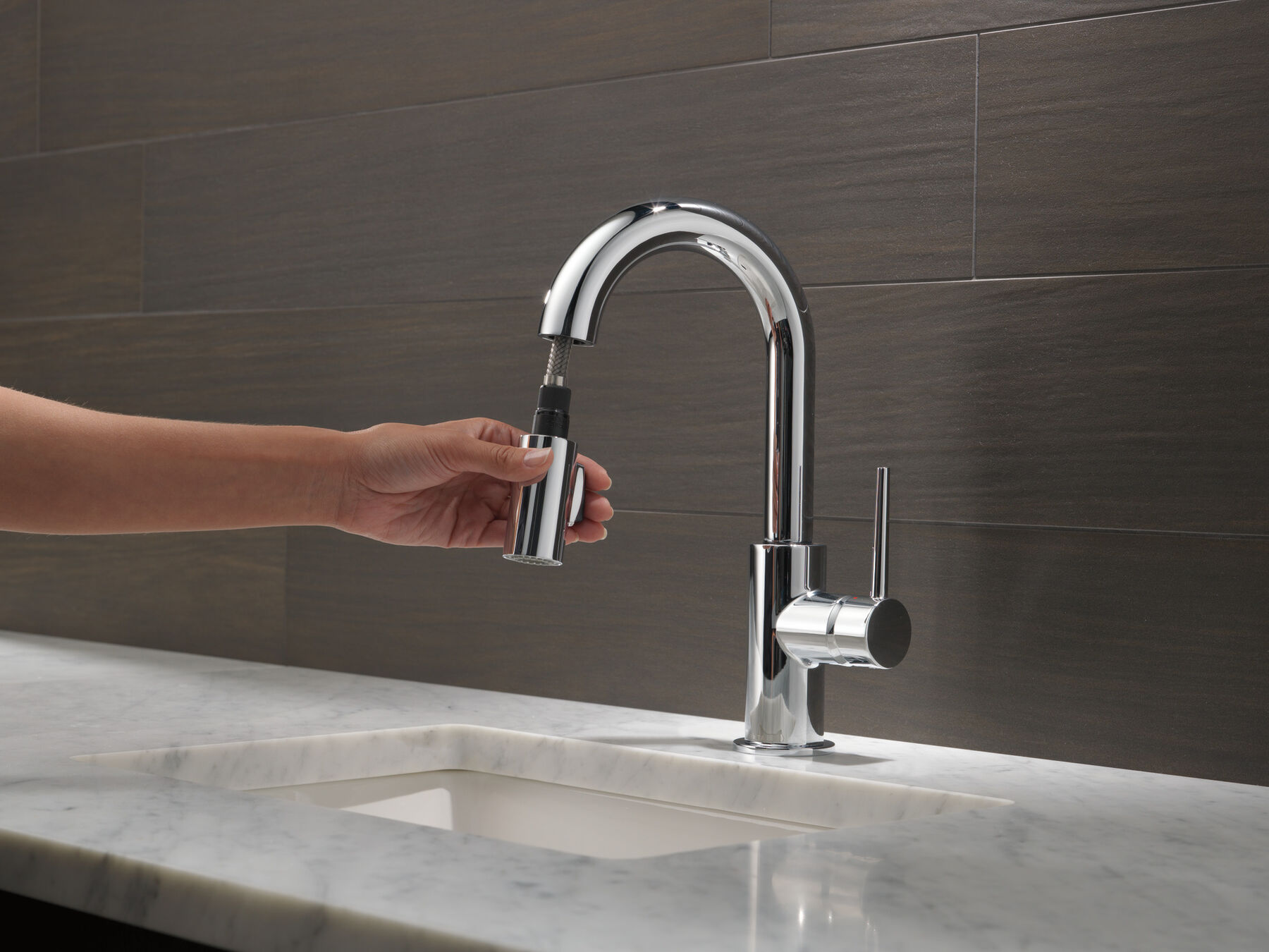 Single Handle Pull-Down Bar/Prep Kitchen Limited Swivel