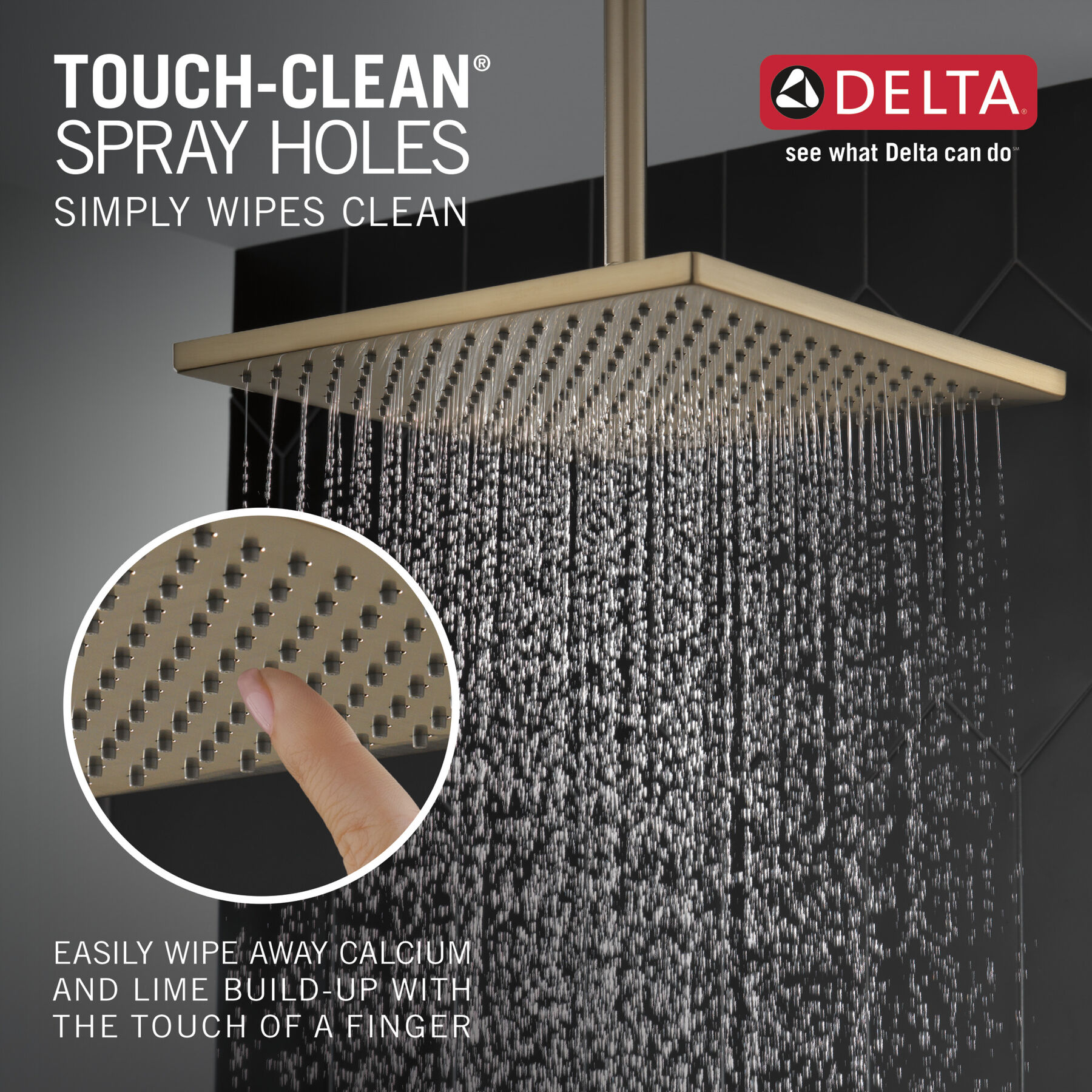 Raincan Shower Head with Shower Arm Bundle - Square