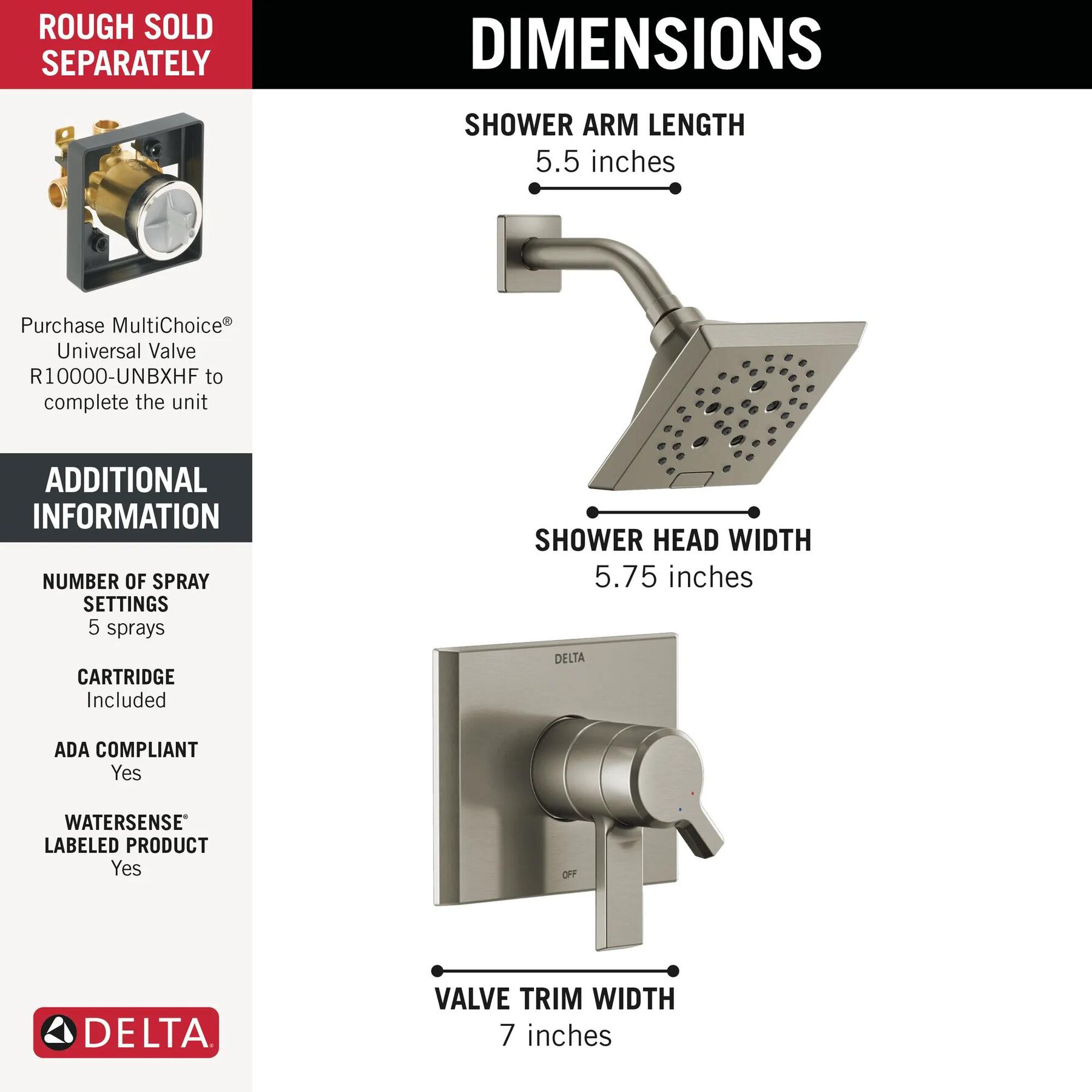 H2O Shower Trim 17S (Recertified)