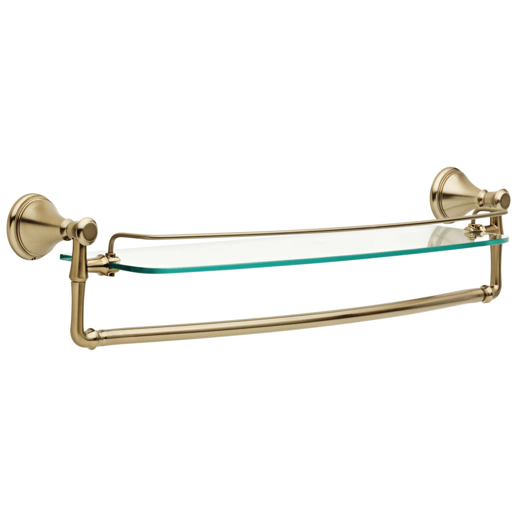 24" Glass Shelf with Removable Bar