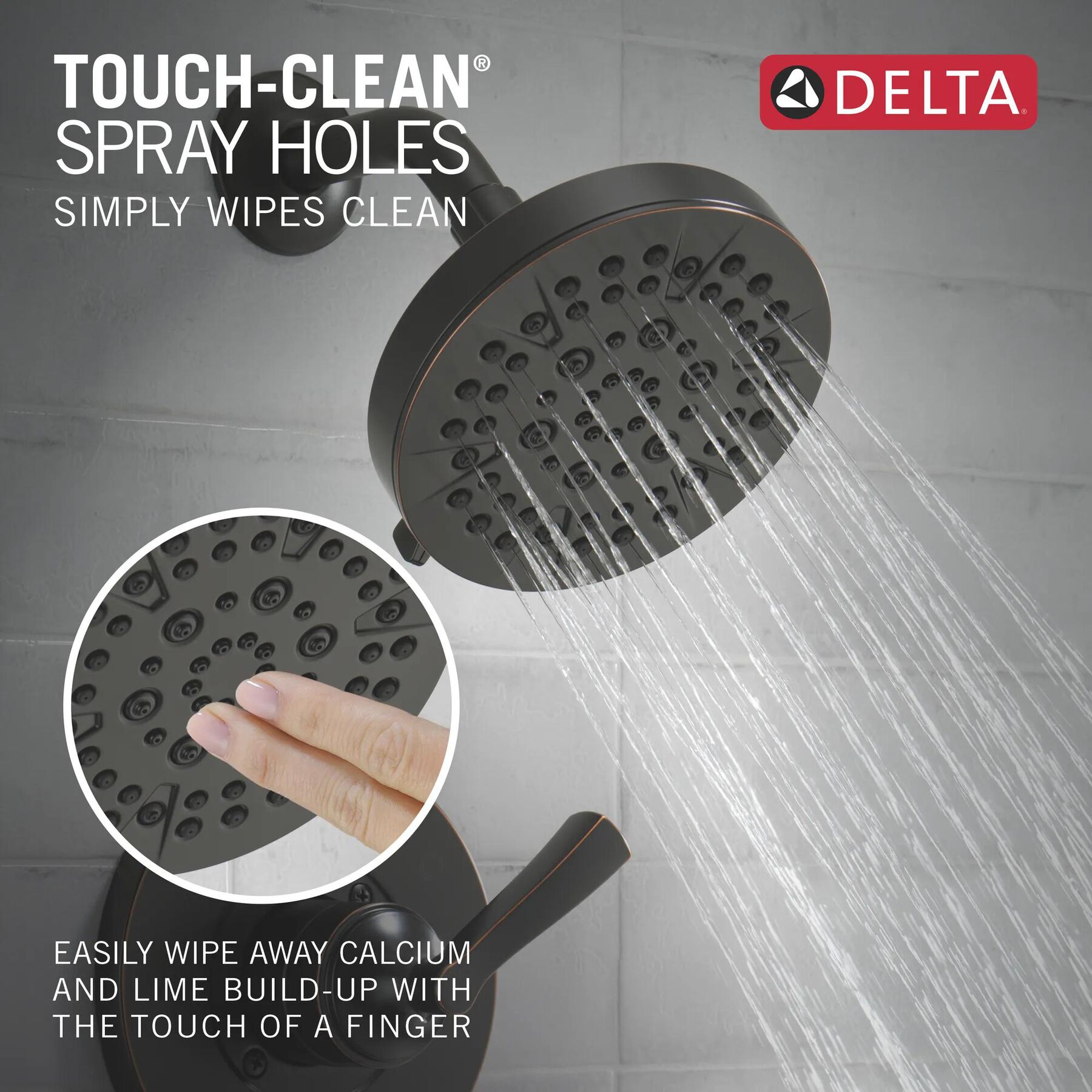 Widespread Lavatory Faucet with 14 Series Tub Shower Trim and Rough Bundle