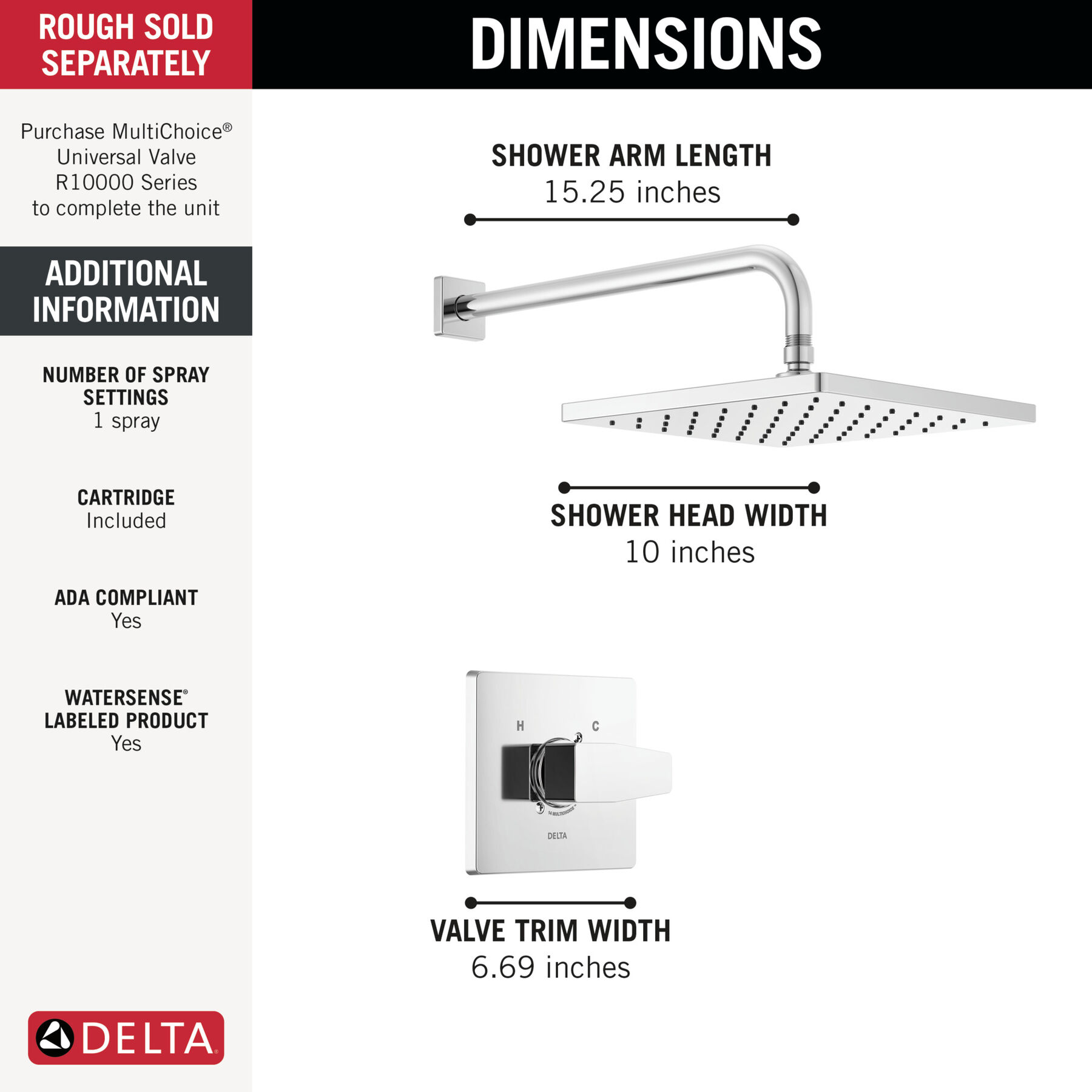 Monitor 14 Series Shower Trim
