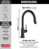 Single Handle Pull-Down Kitchen Faucet with Touch<sub>2</sub>O&reg; Technology Technology (Recertified)