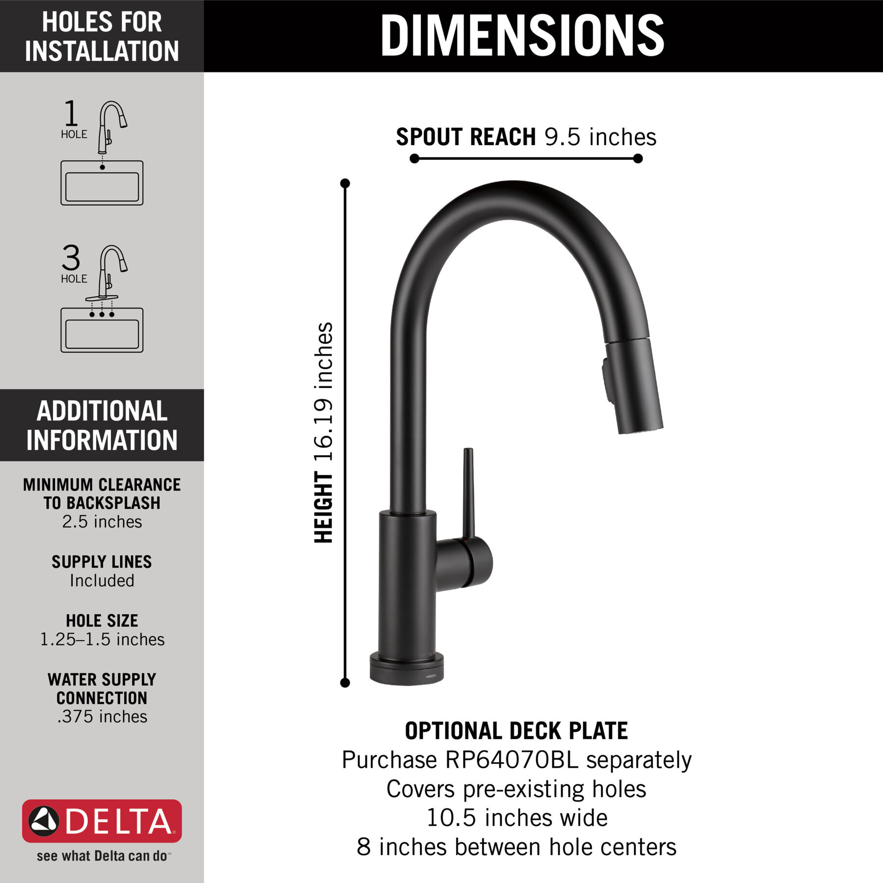 Single Handle Pull-Down Kitchen Faucet with Touch<sub>2</sub>O&reg; Technology Technology (Recertified)