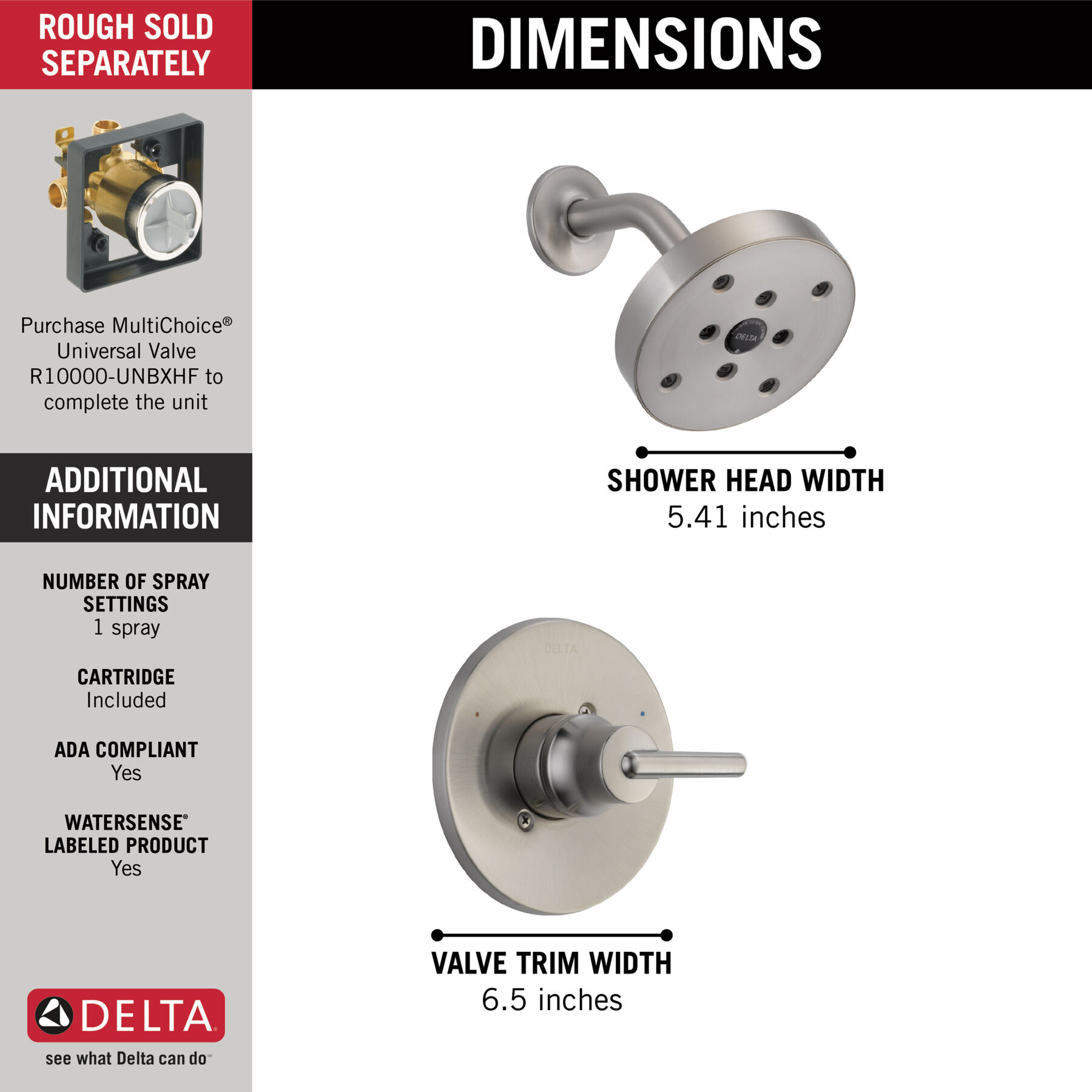 Monitor&reg; 14 Series H<sub>2</sub>Okinetic&reg; Shower Trim (Recertified)