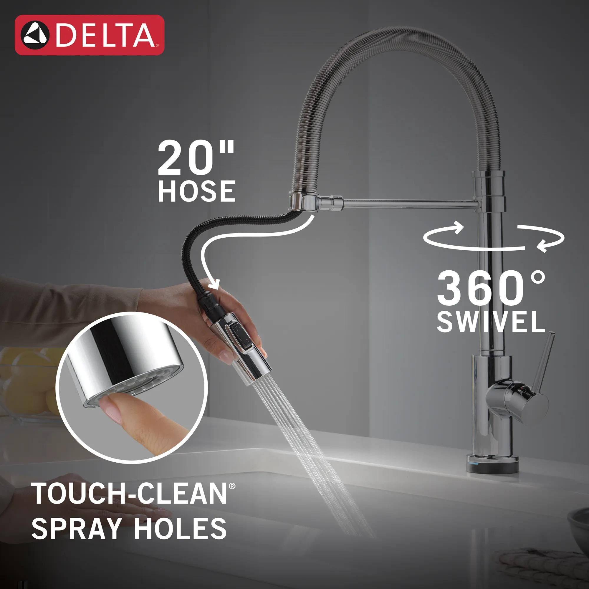 Touch2O® Technology Kitchen Faucet with Touchless Technology in