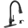 Single Handle Pull-Down Kitchen Faucet with Soap Dispenser and ShieldSpray Technology