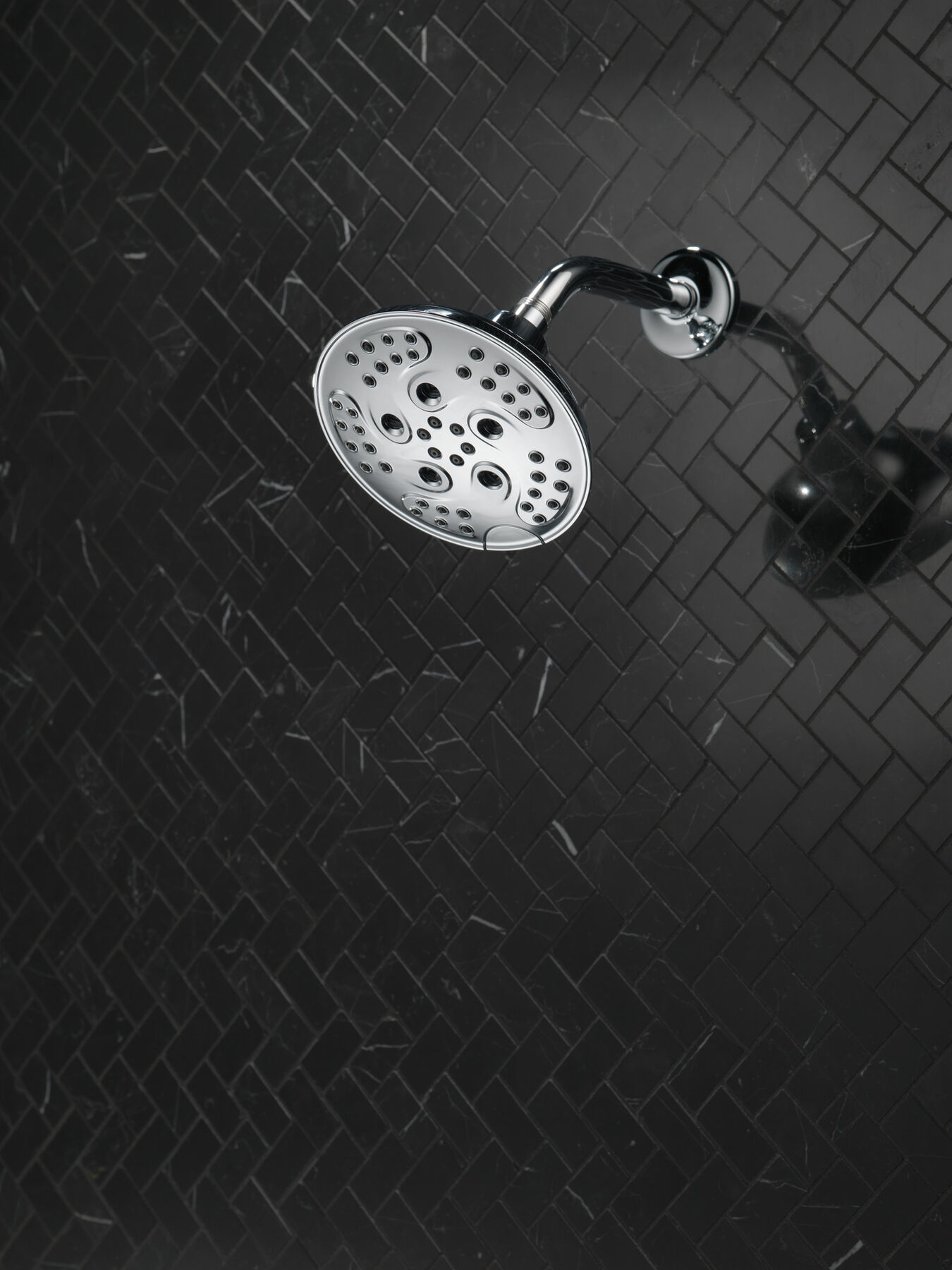 H<sub>2</sub>Okinetic&reg; 5-Setting Transitional Raincan Shower Head