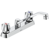 Two Handle 8 In Cast Deck-Mount Faucet