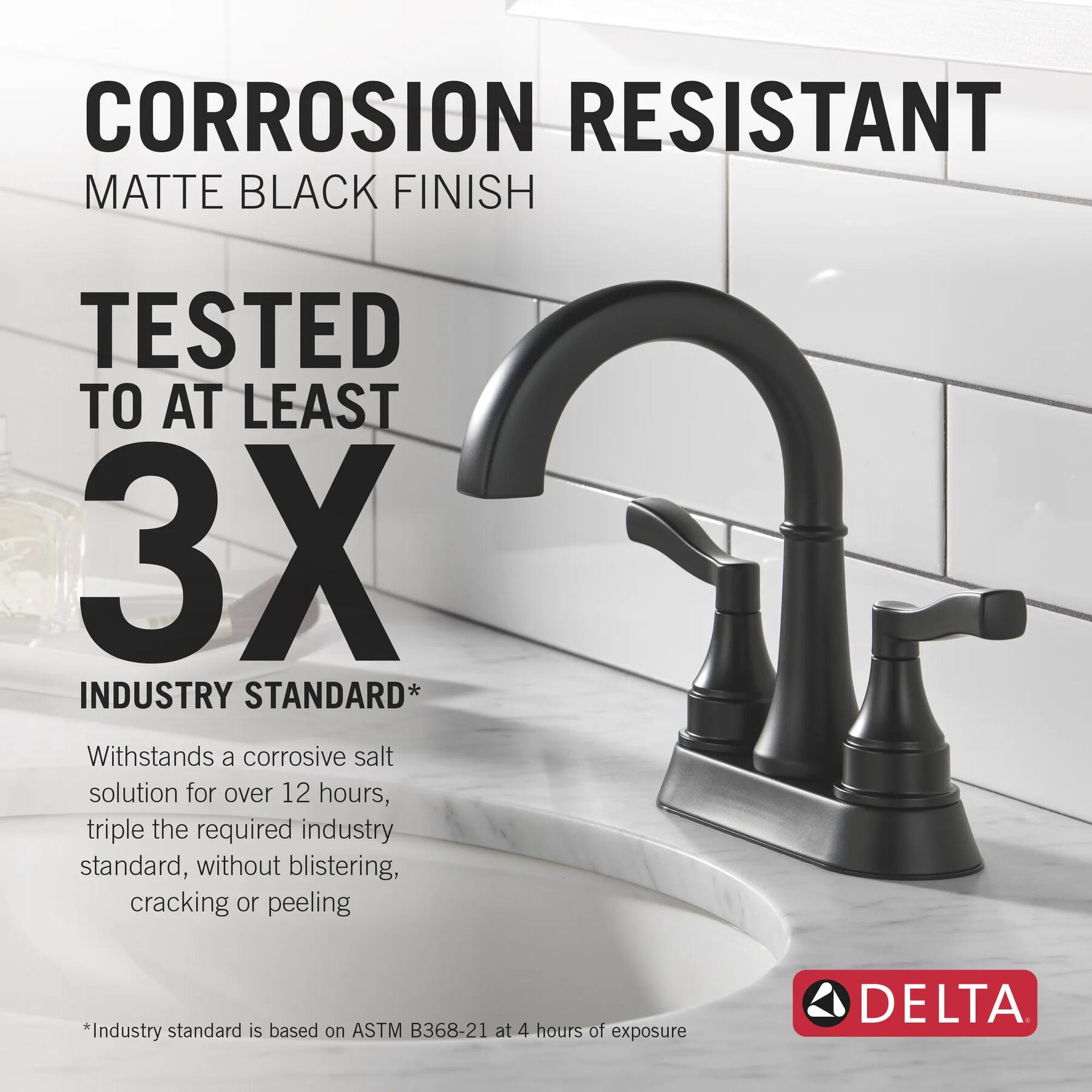 Centerset Lavatory Faucet with 14 Series Tub Shower Trim and Rough Bundle