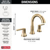 Two Handle Widespread Pull Down Bathroom (Recertified)