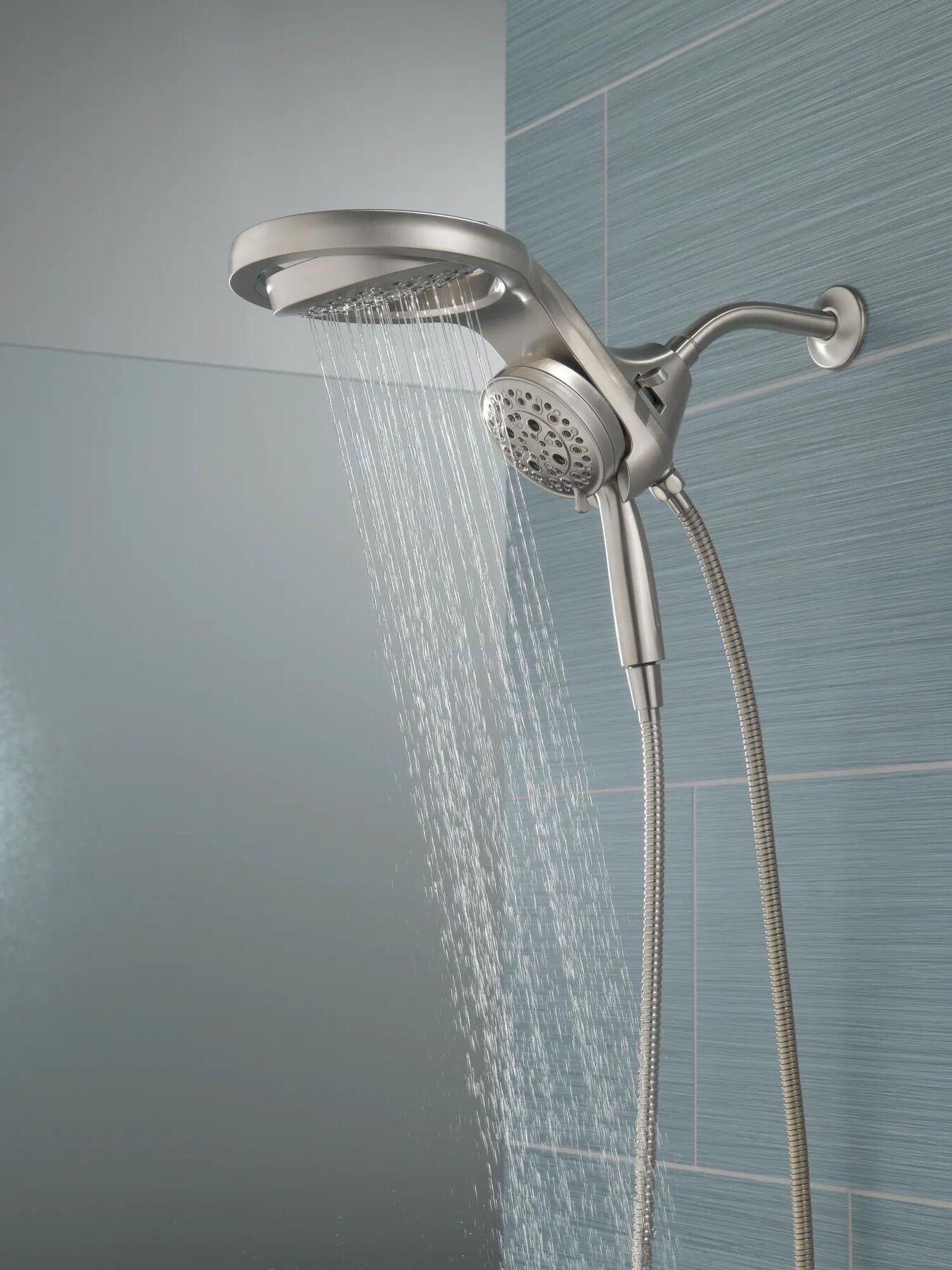 HydroRain&reg; H<sub>2</sub>Okinetic&reg; 5-Setting Two-in-One Shower Head
