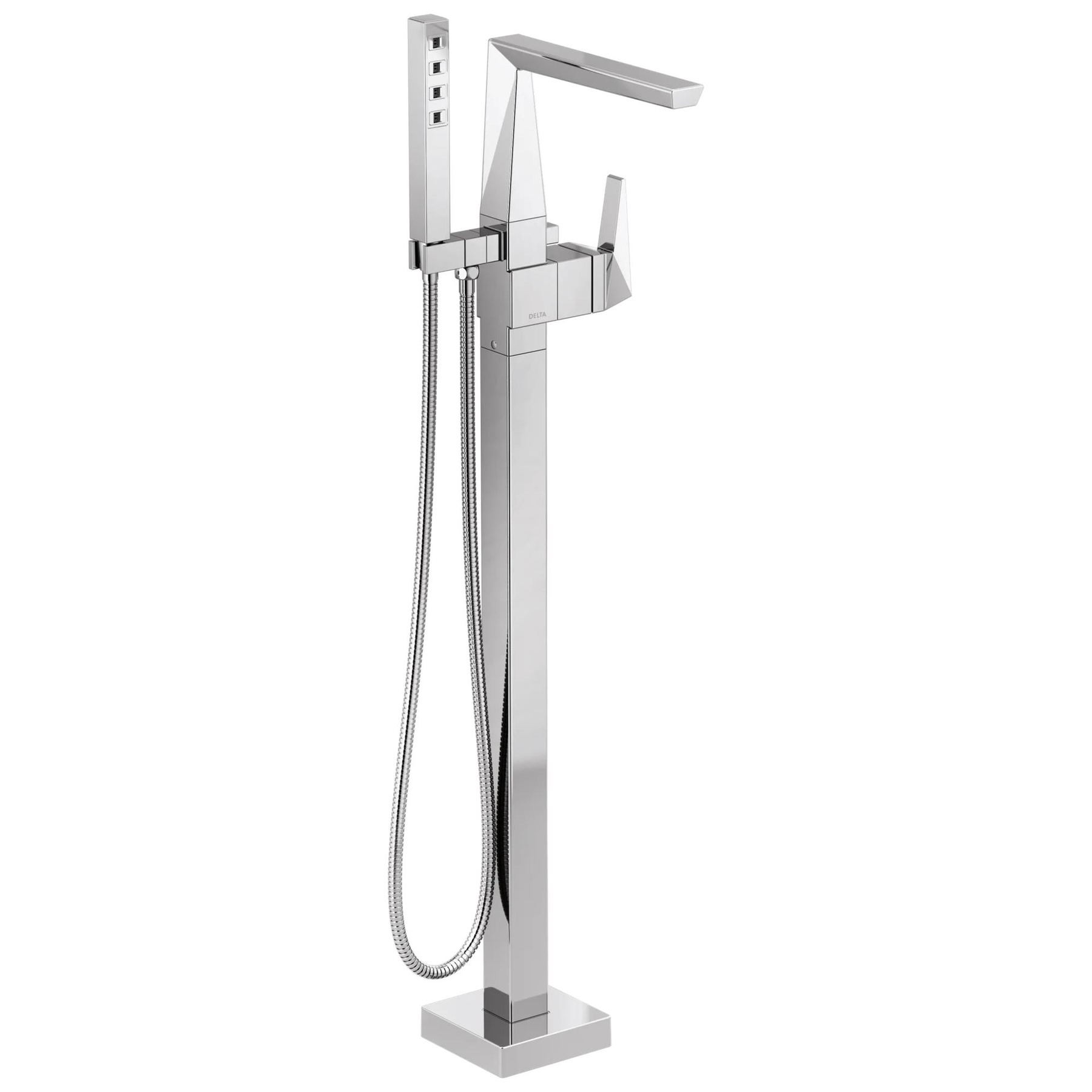Single Handle Floor Mount Tub Filler Trim